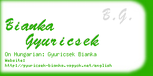 bianka gyuricsek business card